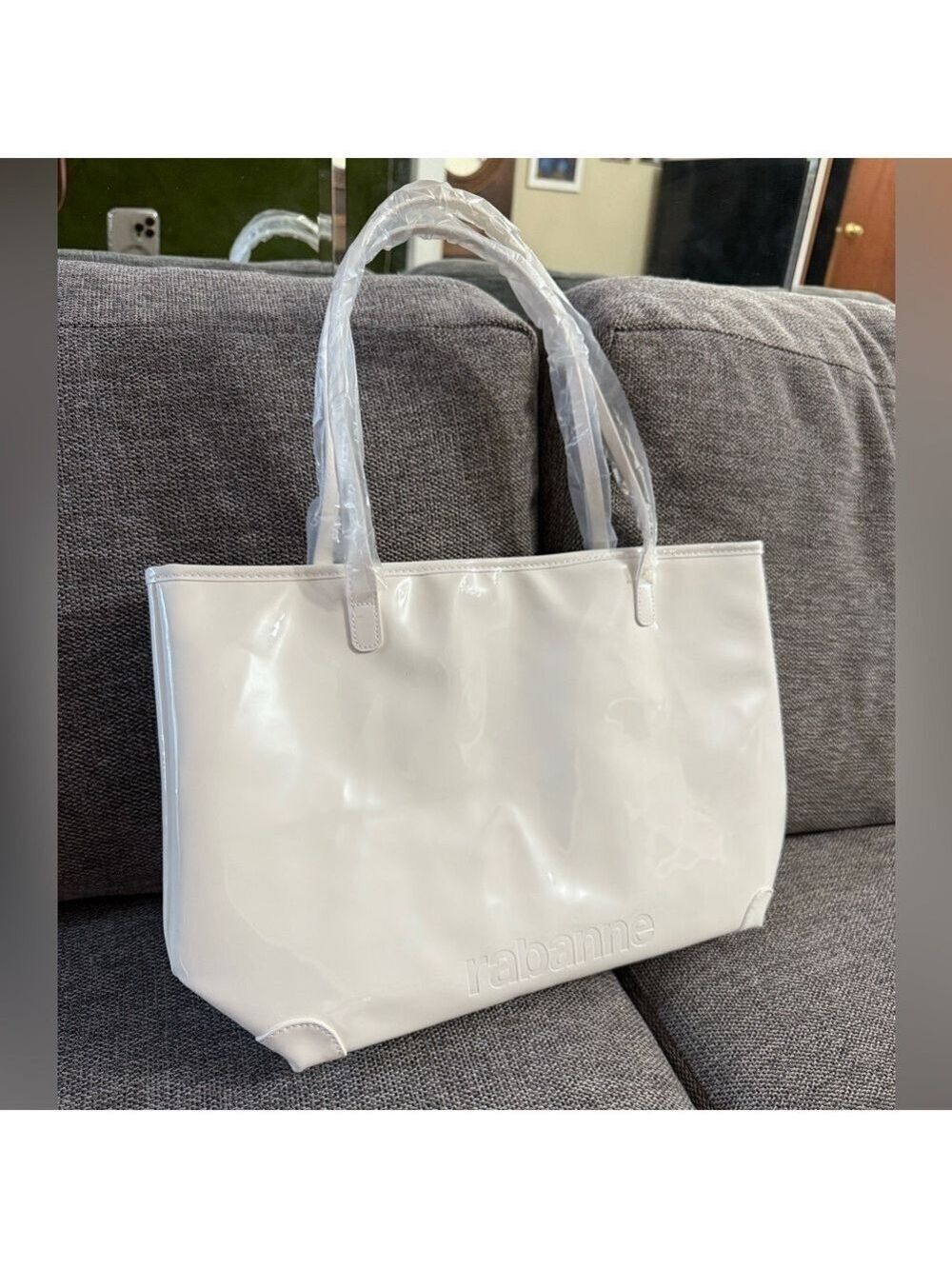 Paco Rabanne Fame White Tote Weekend Bag New Authentic